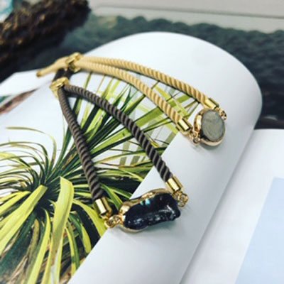 ブレスレットグリーン貴石