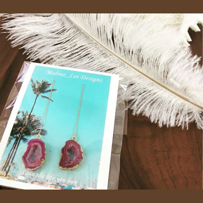 深紅の貴石ガーネットピアス