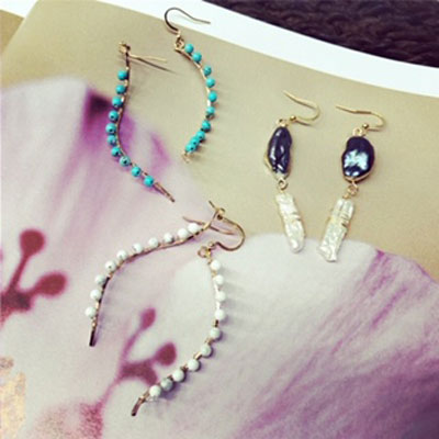 パールロングピアス